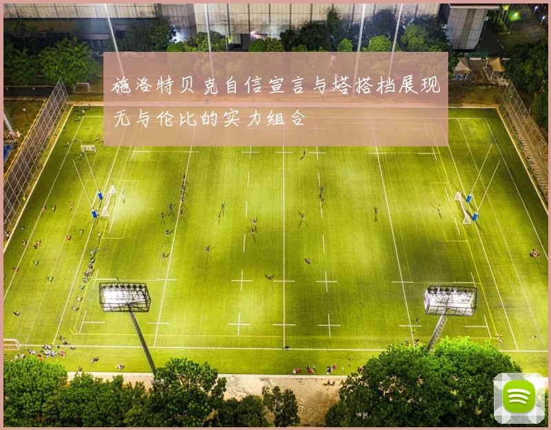 施洛特贝克自信宣言与塔搭档展现无与伦比的实力组合